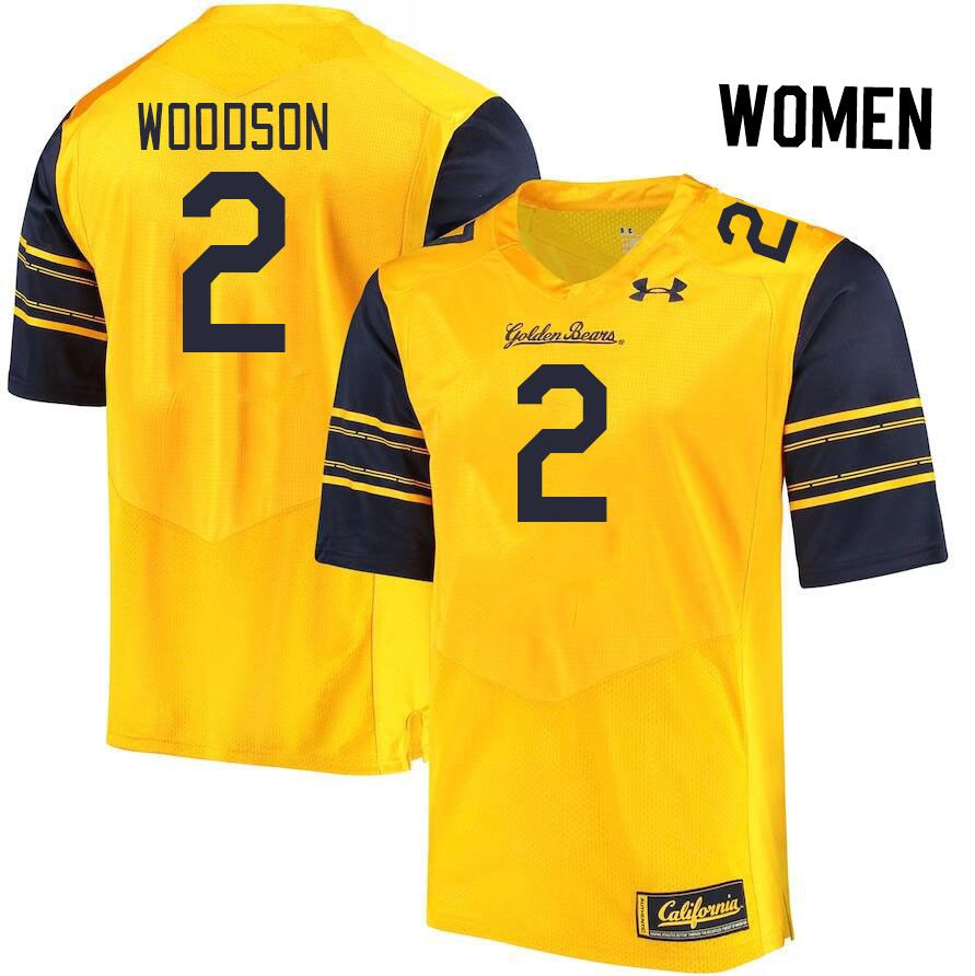 Women #2 Craig Woodson California Golden Bears College Football Jerseys Stitched Sale-Gold